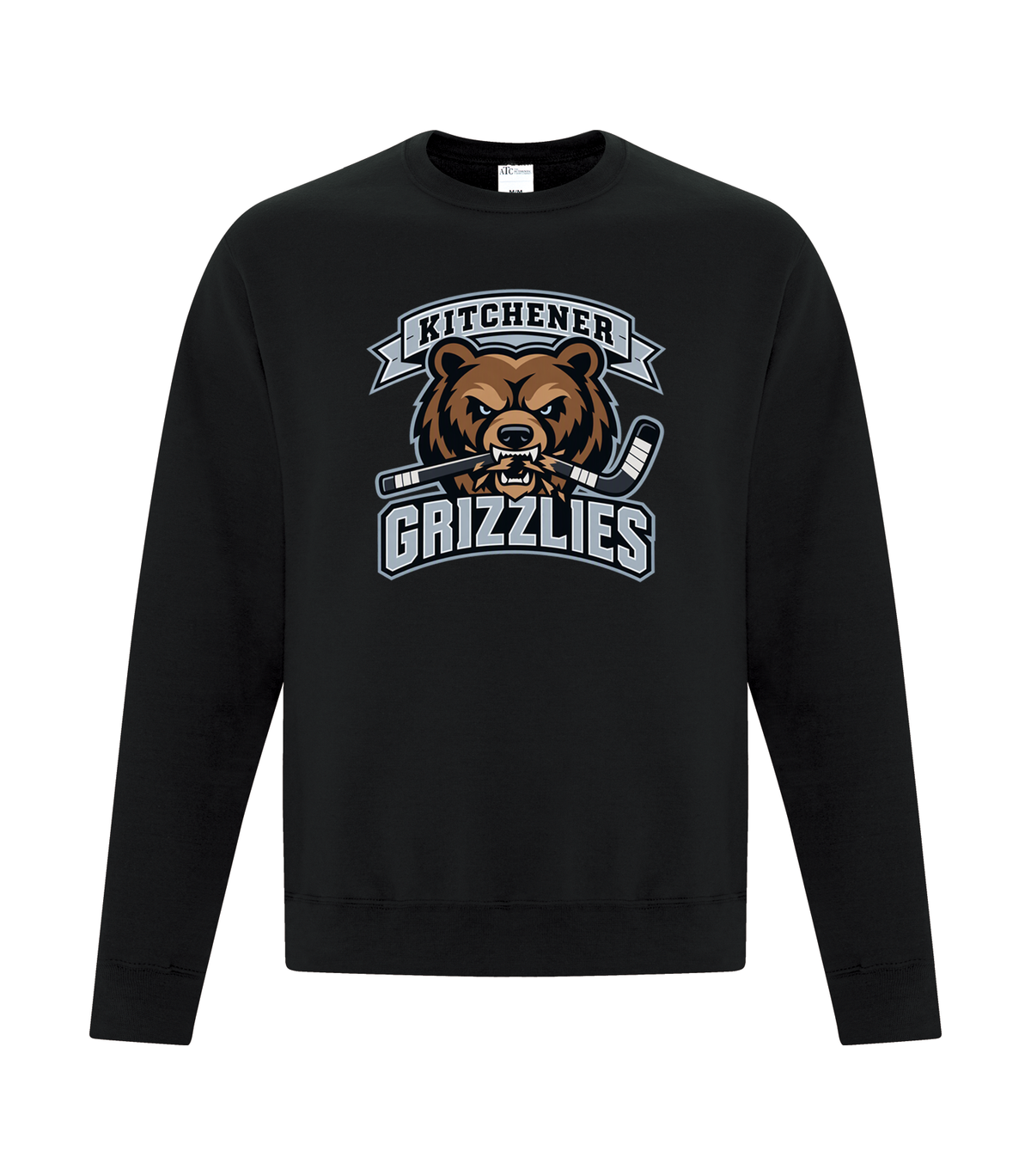 Kitchener Grizzlies Crewneck Sweatshirt - Front & Back Graphics