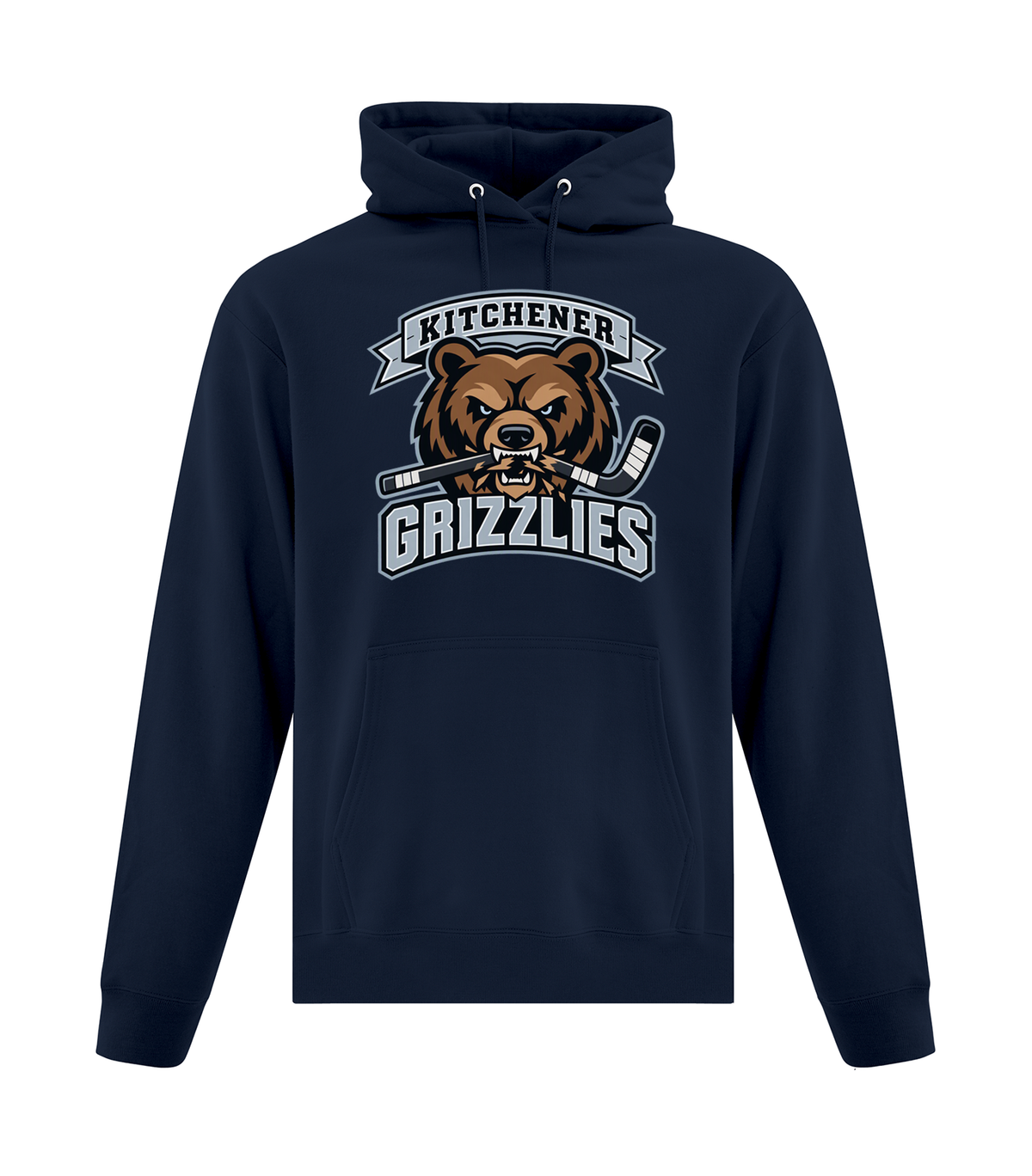 Kitchener Grizzlies Hoodie - Front and Back Graphics